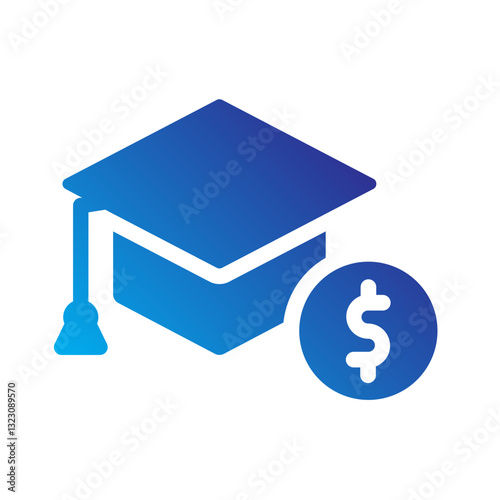    cost  education  finance  expense  tuition  learning  scholarship  school  fee  investment Solid gradient icon