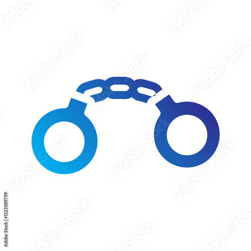    handcuffs  security  law  enforcement  police  crime  arrest  suspect  justice  custody Solid gradient icon