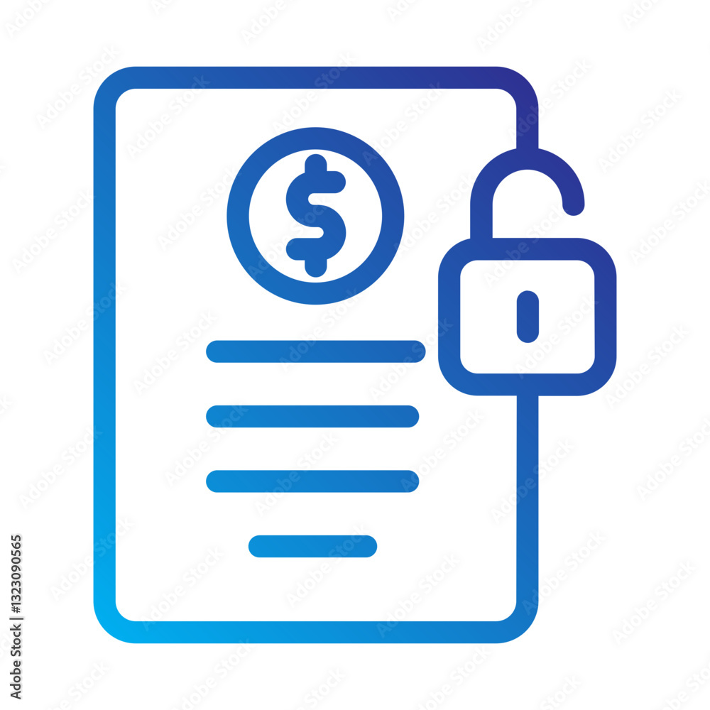 document contract open finance agreement paper approval deal legal official Line Gradient icon document contract open finance agreement paper approval deal legal official Line Gradient icon