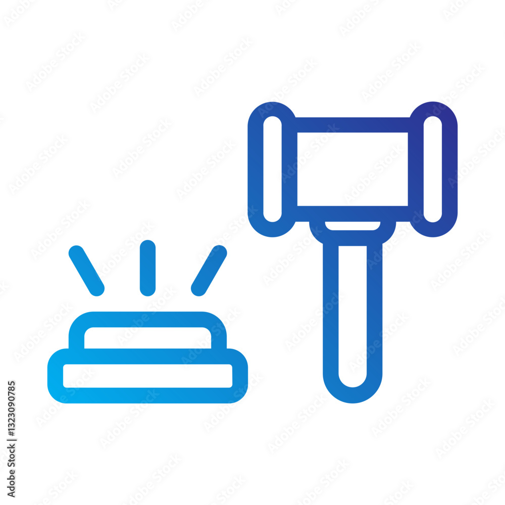 gavel judge law justice decision court legal case authority ruling Line Gradient icon gavel judge law justice decision court legal case authority ruling Line Gradient icon