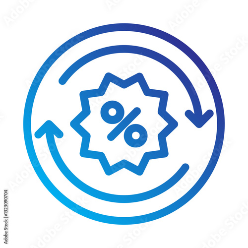    exchange  percentage  swap  finance  trading  investment  conversion  money  rate  market Line Gradient icon