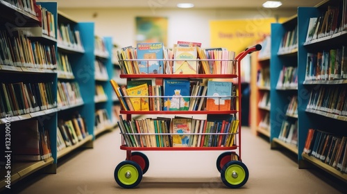 cchildren book cart photo