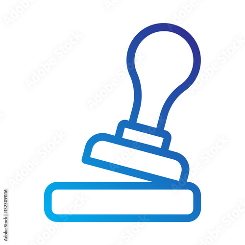    stamp  approval  official  document  validation  certified  finance  verified  mark  seal Line Gradient icon