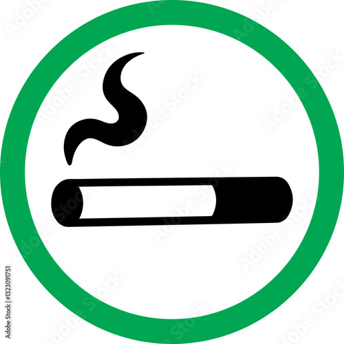 Smoking Area Icons – Designated Cigarette Smoking Signs