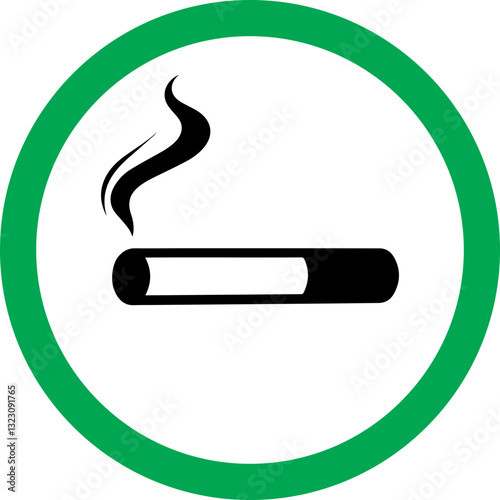 Smoking Area Icons – Designated Cigarette Smoking Signs