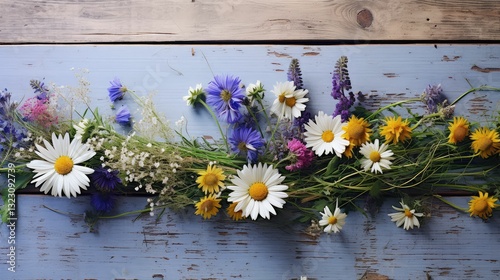 herbs flowers table top