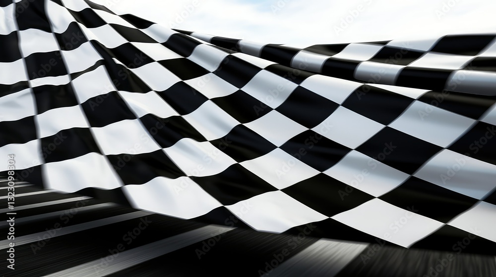 Obraz premium competitive checkered flag texture