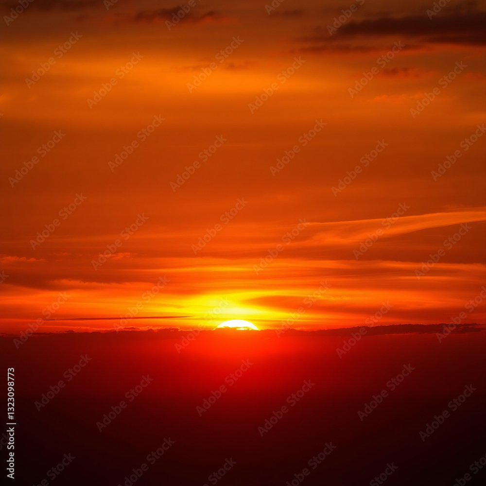 Obraz premium Breathtaking sunset over a tranquil landscape