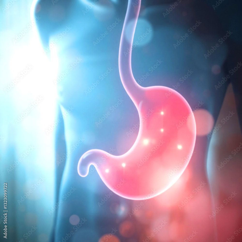 illustration of stomach ache, stomach ache