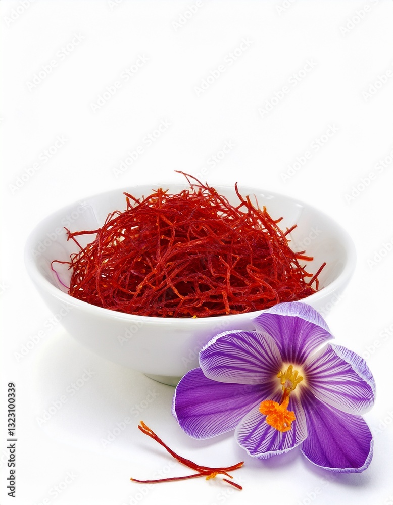 Fototapeta premium Saffron spice and flower
