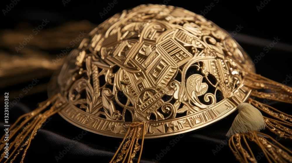 Fototapeta premium elegant graduation cap gold