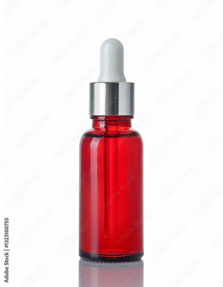 Red Glass Dropper Bottle Red Glass Dropper Bottle