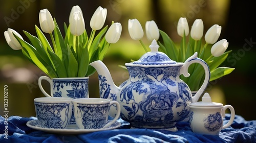 cups delft blue