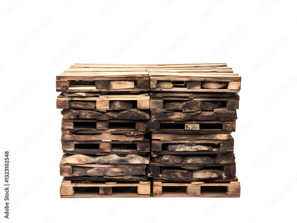Stack of wooden pallets arranged neatly, showcasing the texture and details of natural wood. Ideal for industrial and logistic themes. Stack of wooden pallets arranged neatly, showcasing the texture and details of natural wood. Ideal for industrial and logistic themes.
