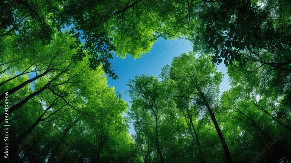 Fototapeta premium canopy blue and green gradient