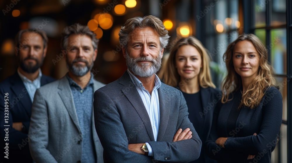 Confident Business Team Indoors Confident Business Team Indoors