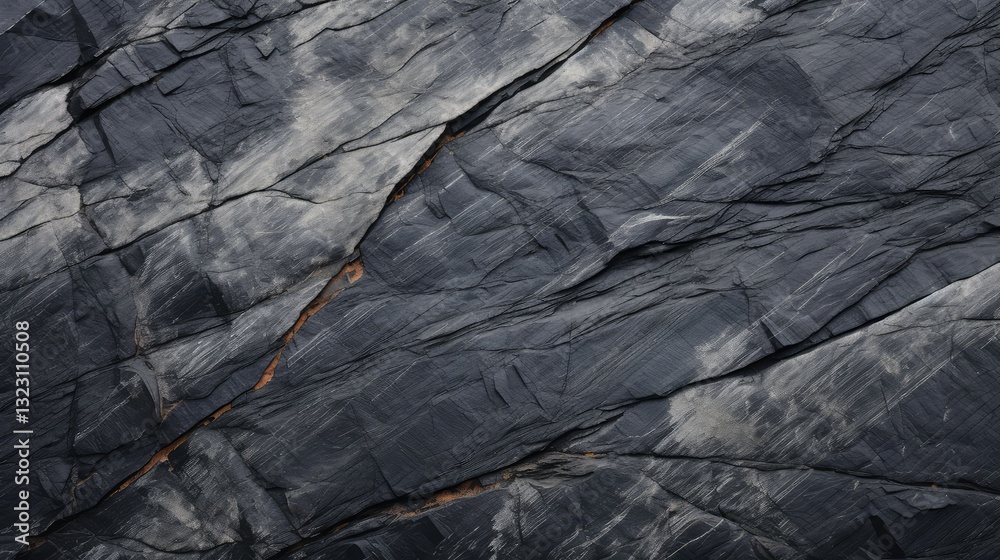 rough black stone surface