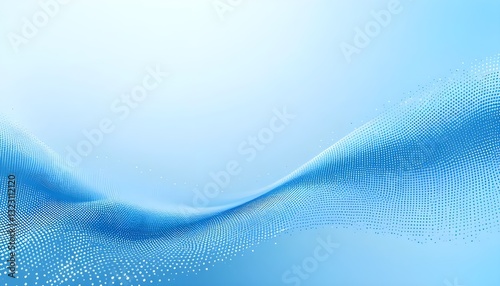  Stylish Light Blue Abstract Background with Curved Lines and Halftone Dot Patterns