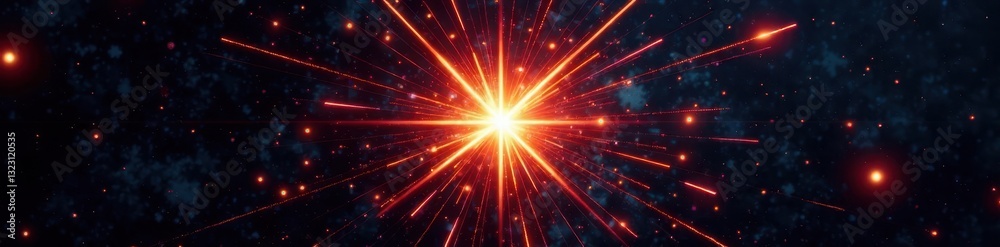 Naklejka premium Black starburst, exploding outwards, sharp points, silhouette, intense