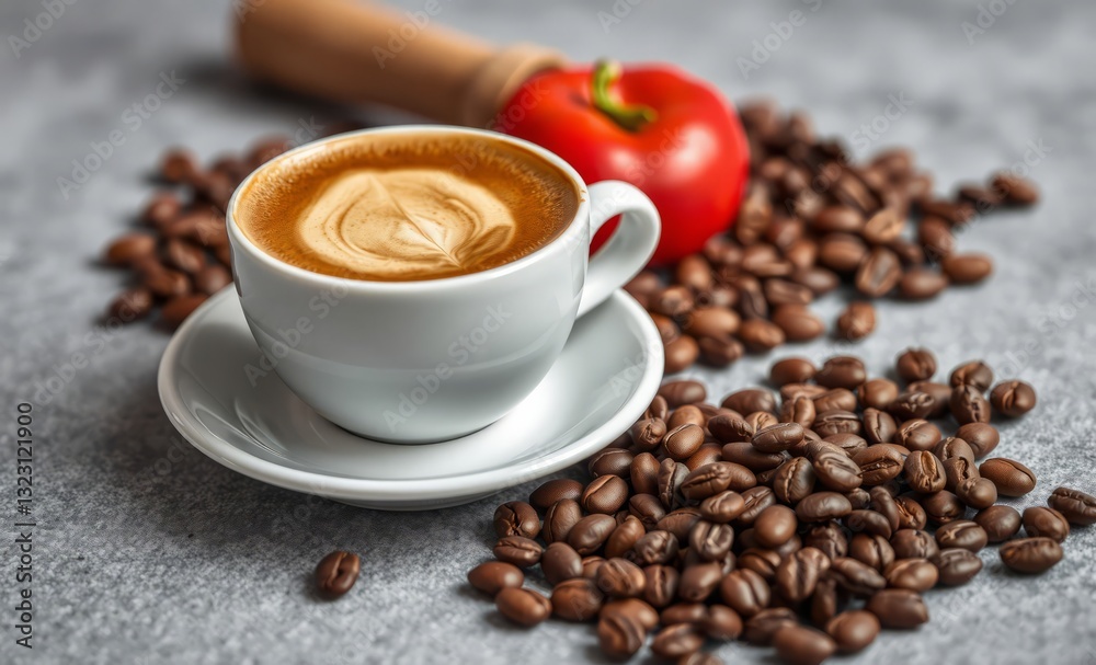 Coffee cup and roasted beans food drink drink food meal dinner menu restaurant coffee lunch set Coffee cup and roasted beans food drink drink food meal dinner menu restaurant coffee lunch set