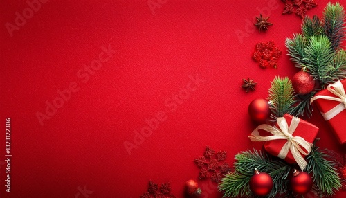 Wallpaper Mural red christmas card background Torontodigital.ca