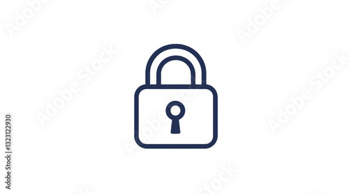 Secure Padlock Icon Digital Privacy Symbol Data Protection Safety Security