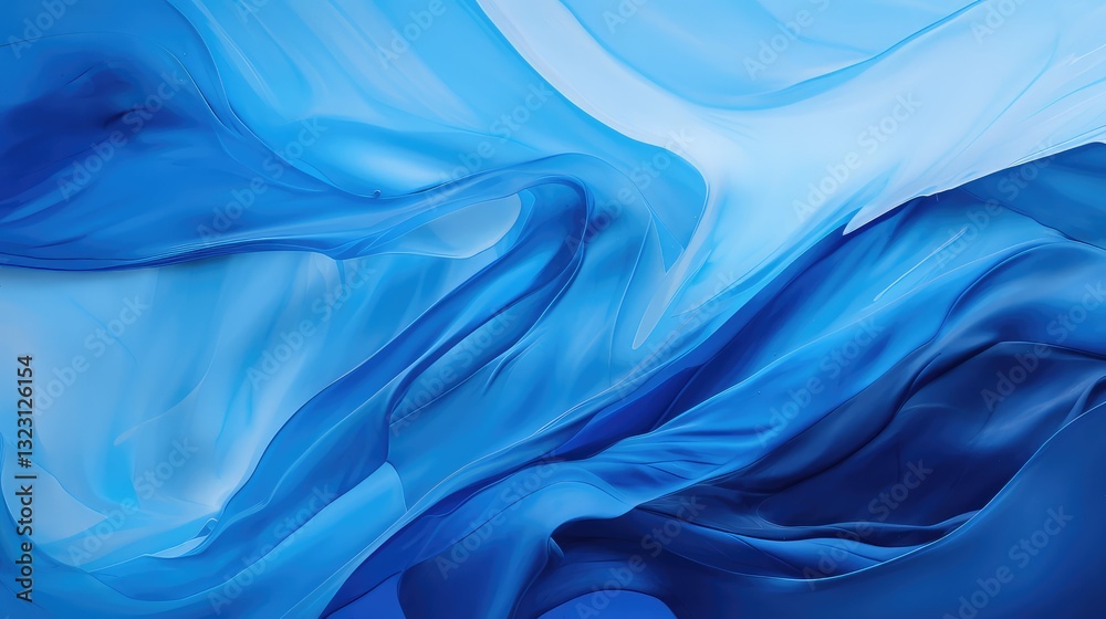 Obraz premium shade blue acrylic paint strokes