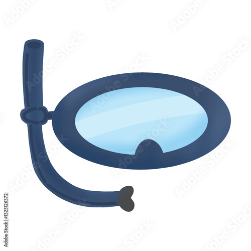 Semi Realistic Diving Goggles Illustration Icon Single