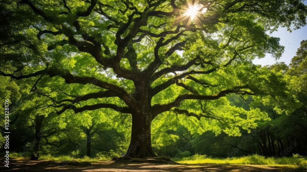 Fototapeta premium forest northern red oak tree