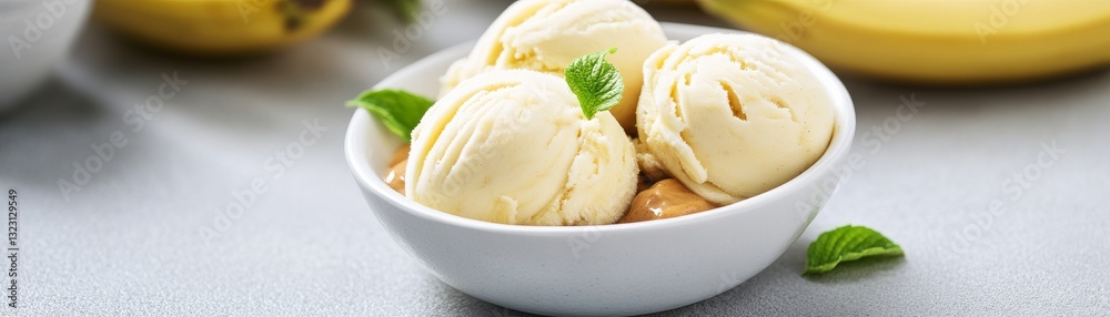 Healthy dog-friendly ice cream made from banana, yogurt, and peanut butter