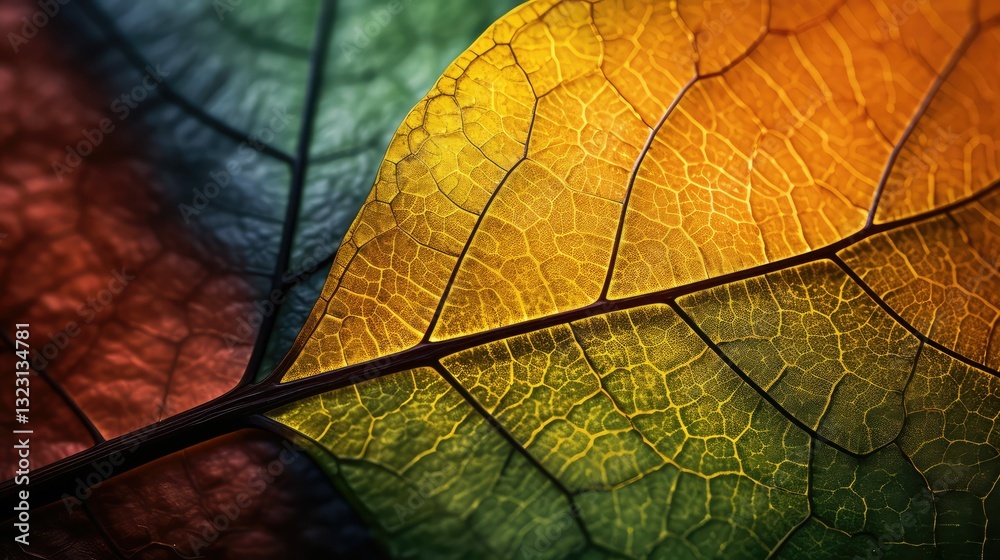 Obraz premium transition leaf macro