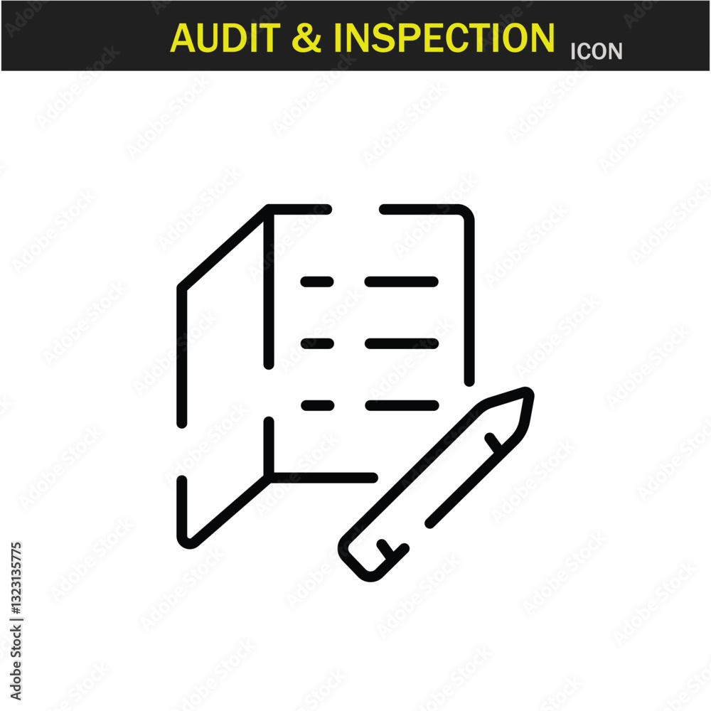 Audit and inspection outline stroke icon. editable stroke icon. Examination, testing, quality control, check, inspect, collection etc. Vector illustration. EPS10 Audit and inspection outline stroke icon. editable stroke icon. Examination, testing, quality control, check, inspect, collection etc. Vector illustration. EPS10