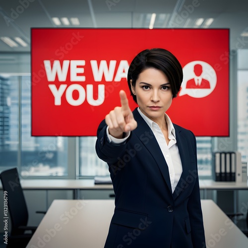 Professional Recruitment Campaign – We Want You Hiring Ad photo