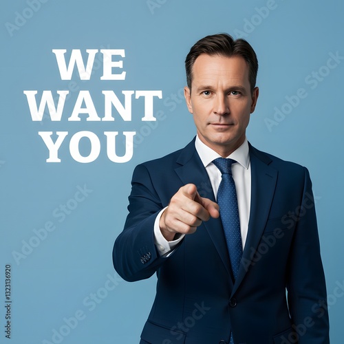Professional Recruitment Campaign – We Want You Hiring Ad photo
