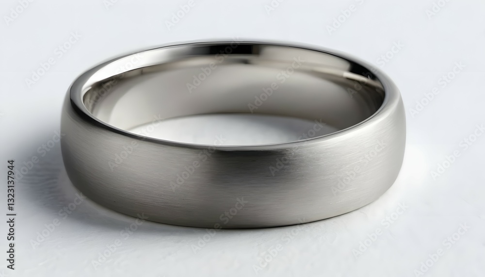 Shiny Silver Ring Detail on White, Modern Jewelry Element for Style and Fashion Shiny Silver Ring Detail on White, Modern Jewelry Element for Style and Fashion