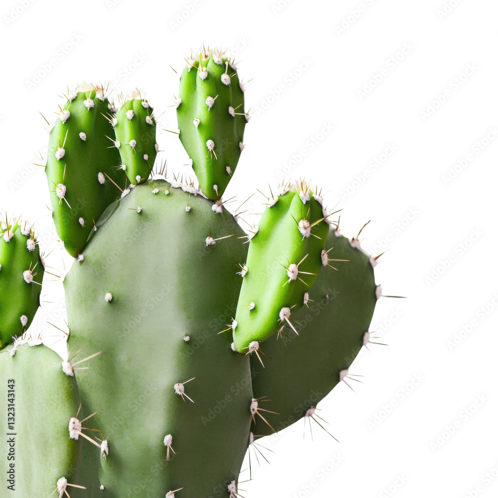 Naklejka premium Beautifully unique cactus plant with distinctive features adding a touch of nature to your living space isolated white background