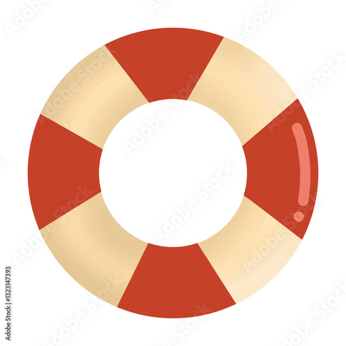 Rescue Lifebuoy Illustration Icon Single