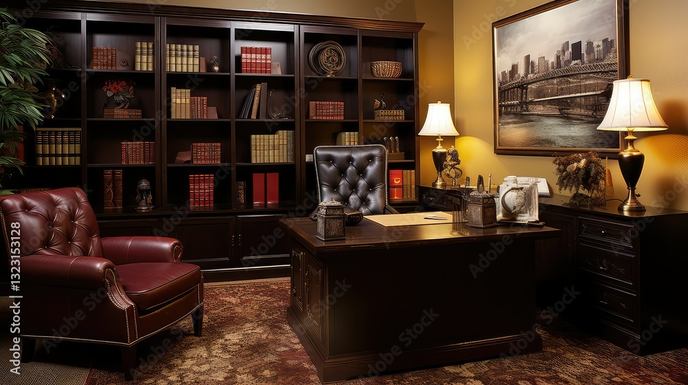 Fototapeta premium mahogany office decor