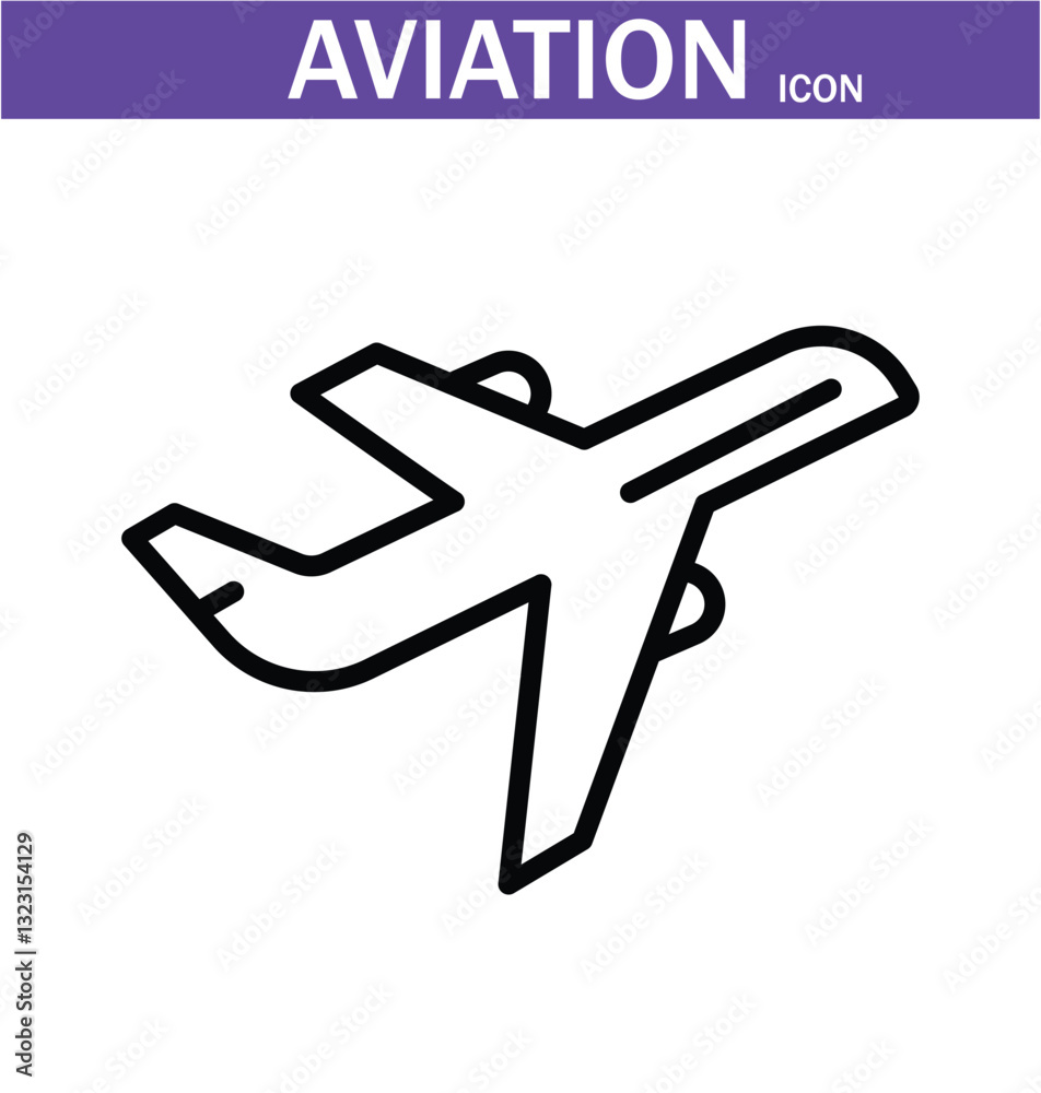 aviation outline icon. Editable stroke. Vector illustration. EPS 10. aviation outline icon. Editable stroke. Vector illustration. EPS 10.