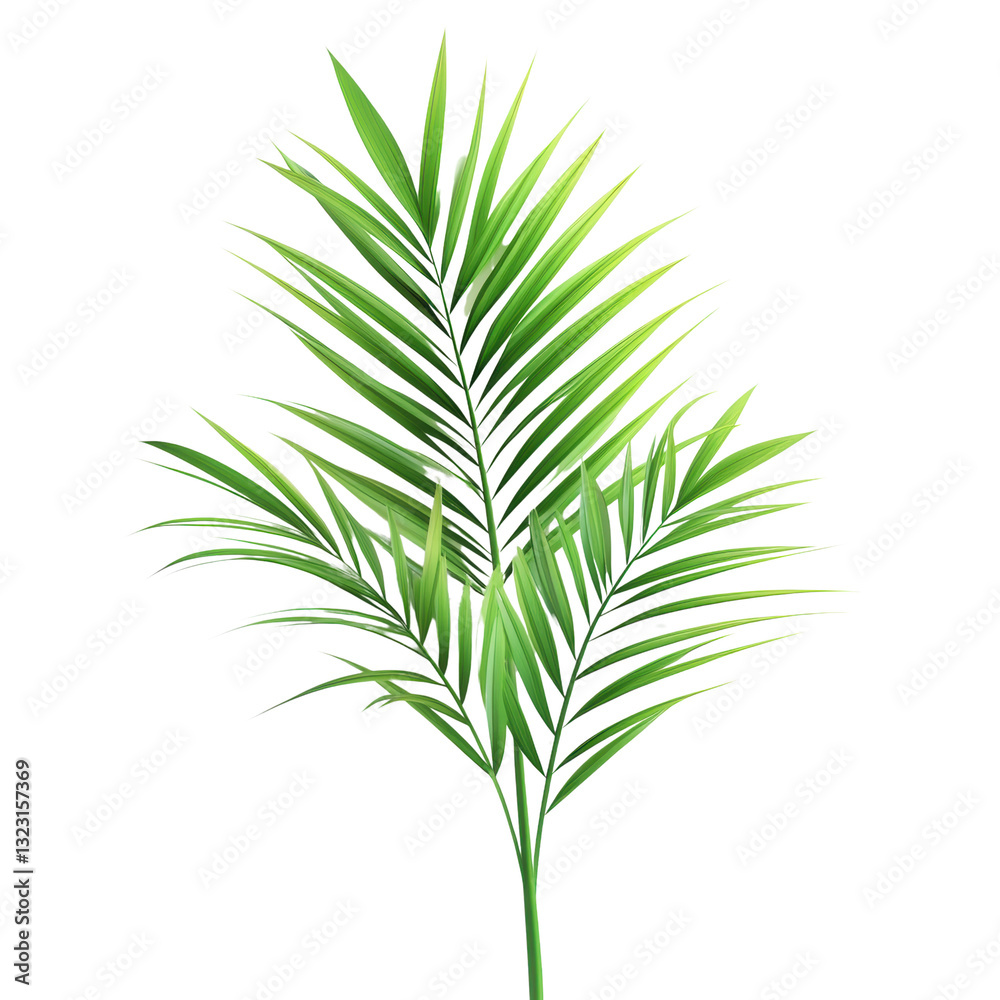 Obraz premium Tall palm tree standing gracefully against a clear sky, representing tropical vibes and natural beauty in any landscape isolated white background