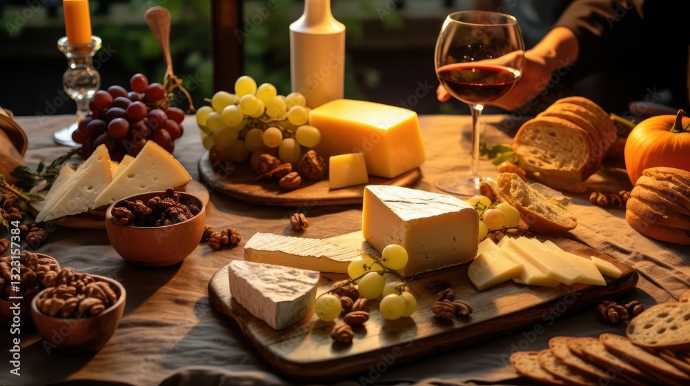 cheese wooden table bread cheese wooden table bread