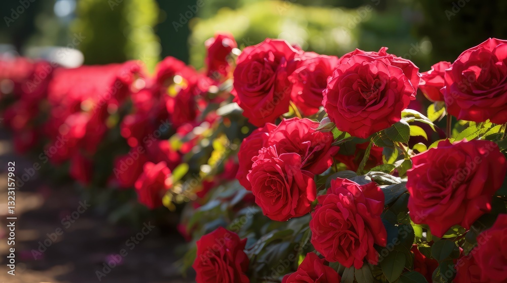 Fototapeta premium garden roses red