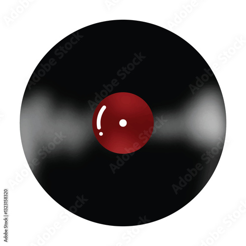 Vinyl Record Illustration Icon Single