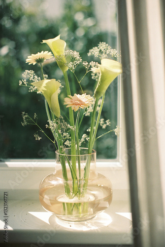 bouquet with yellow calla