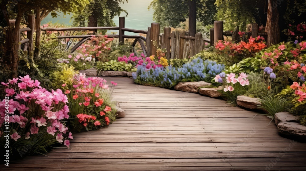 pathway wood plank pathway wood plank