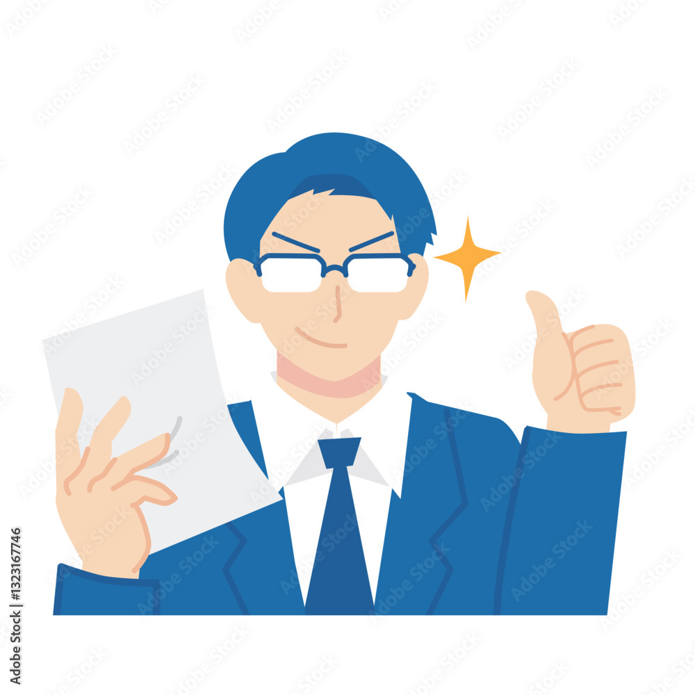 ビジネスシーンのバストアップベクターイラスト ビジネスシーンのバストアップベクターイラスト