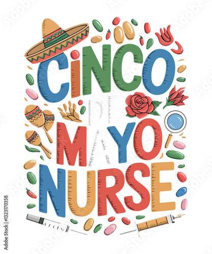 Wallpaper Mural "Cinco De Mayo Nurse - Fun Fiesta Design for Healthcare Workers" Torontodigital.ca