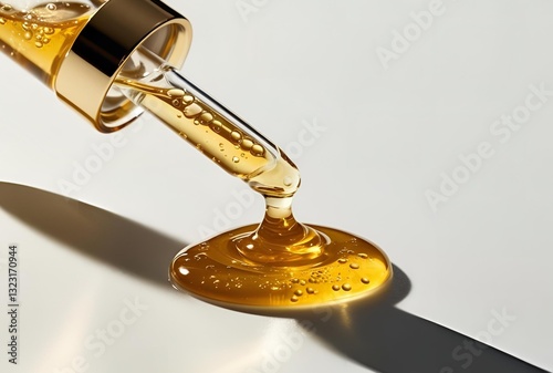 Wallpaper Mural Golden Retinol Serum Dropper – Luxury Skincare Macro Photography Torontodigital.ca