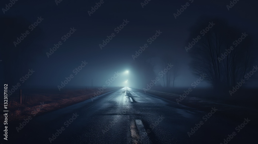Fototapeta premium uncertainty road at night
