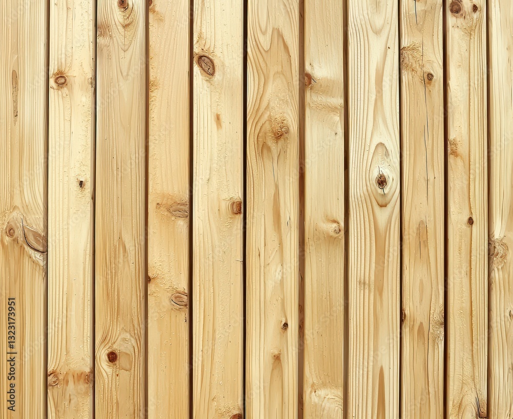 Fototapeta premium Matte-finished vertical pine wood slats, designed for modern, minimalist interiors.